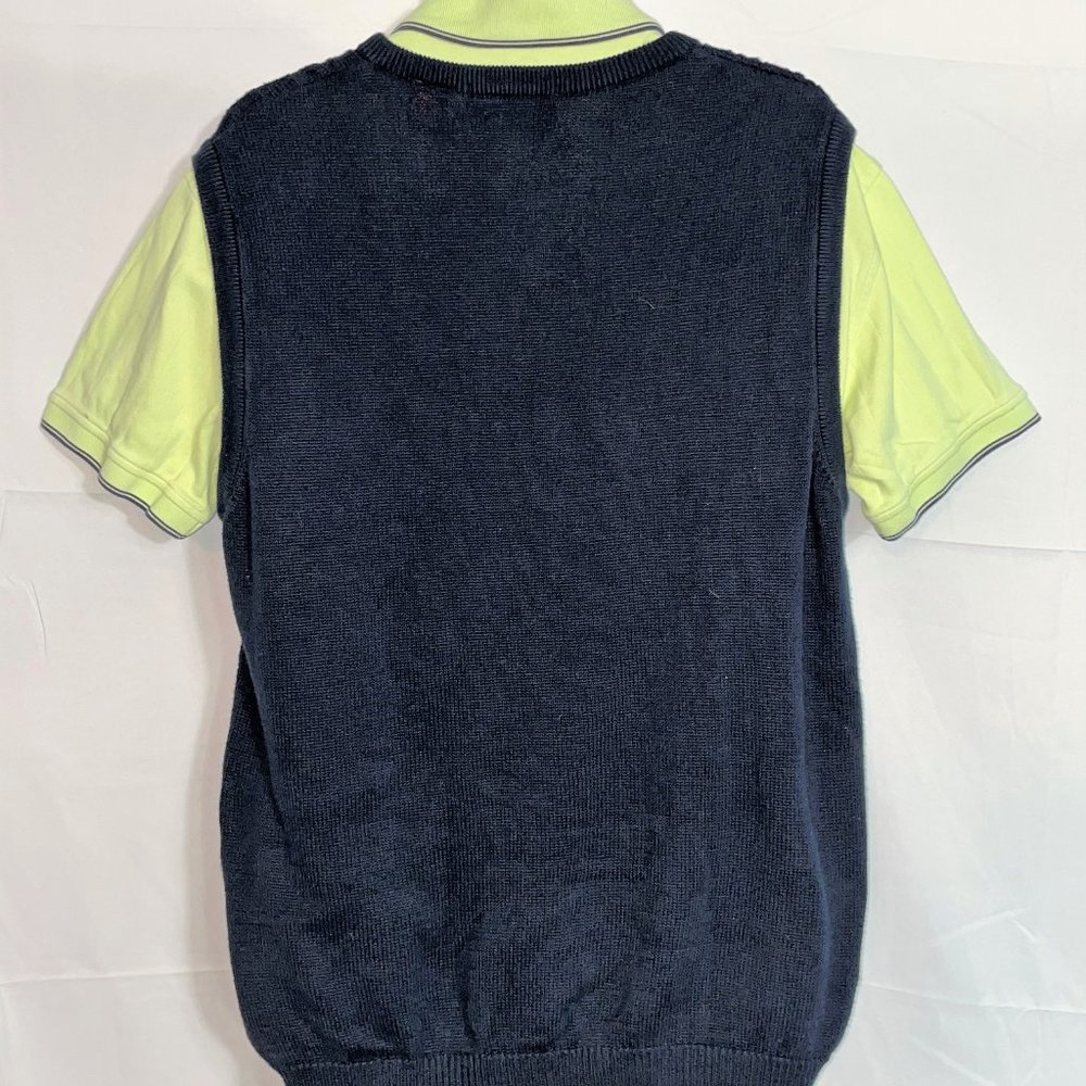 Men L SADDLEBRED Golf Shirt CHAPS Sweater Vest SET - Picture 4 of 9